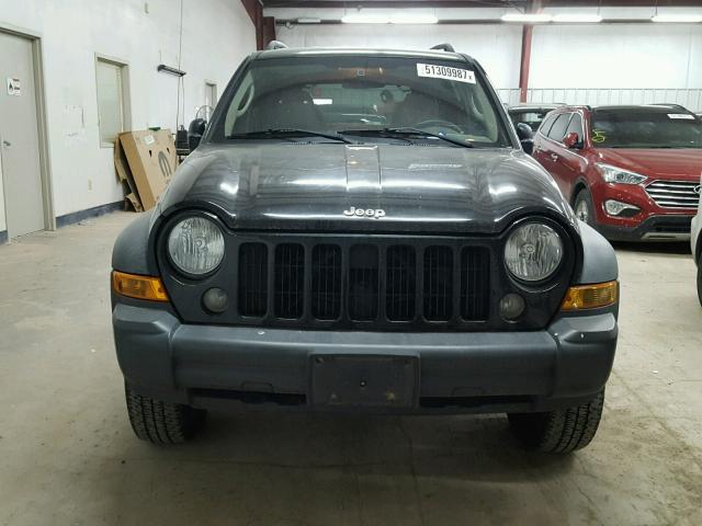 1J4GL48506W270911 - 2006 JEEP LIBERTY SP BLACK photo 9