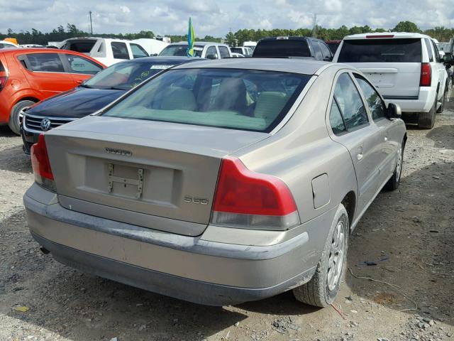 YV1RS61R912090704 - 2001 VOLVO S60 BEIGE photo 4