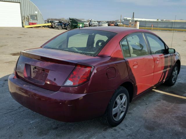 1G8AJ55F87Z136260 - 2007 SATURN ION LEVEL RED photo 4