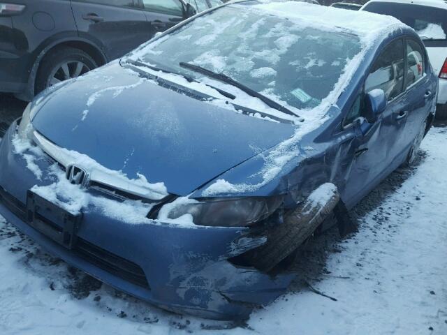 1HGFA16538L045798 - 2008 HONDA CIVIC LX BLUE photo 2