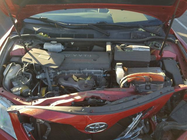 4T1BB46K59U082909 - 2009 TOYOTA CAMRY HYBR RED photo 7