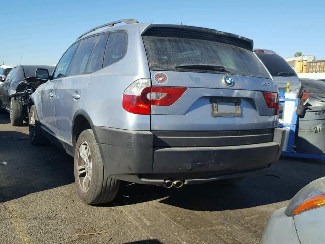 WBXPA93435WD11821 - 2005 BMW X3 3.0I SILVER photo 3