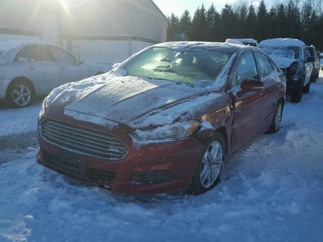 3FA6P0HD1ER155960 - 2014 FORD FUSION SE RED photo 2