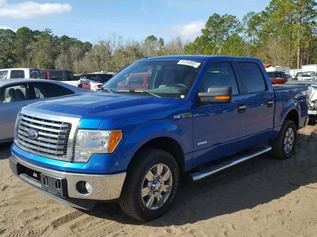 1FTFW1CTXCFA81739 - 2012 FORD F150 SUPER BLUE photo 2