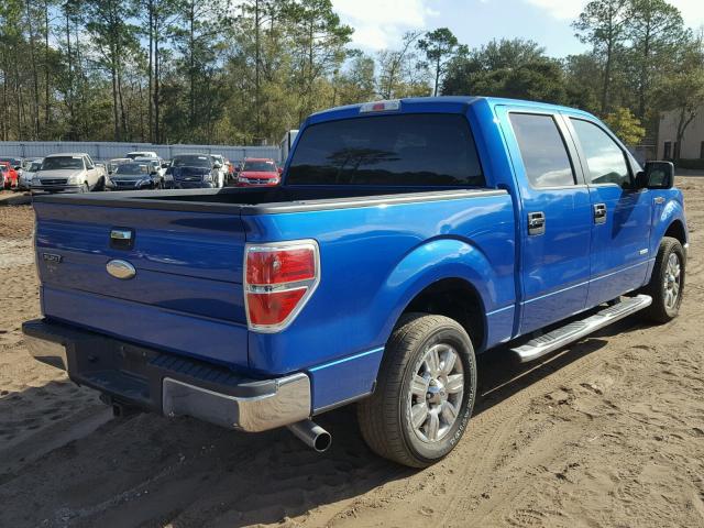 1FTFW1CTXCFA81739 - 2012 FORD F150 SUPER BLUE photo 4