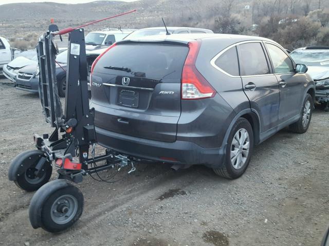 2HKRM4H5XCH607341 - 2012 HONDA CR-V EX GRAY photo 4