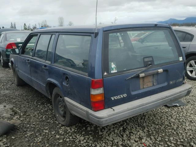 YV1FA8757M2330276 - 1991 VOLVO 740 BASE BLUE photo 3