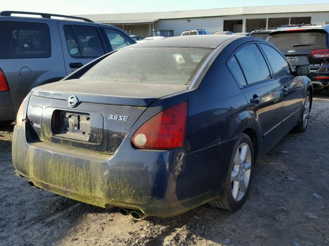 1N4BA41E64C897195 - 2004 NISSAN MAXIMA SE BLUE photo 4