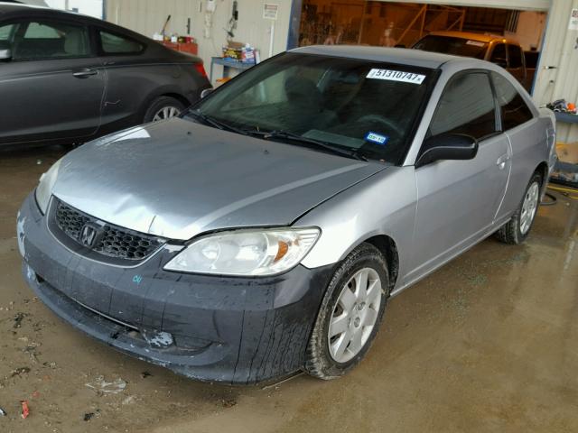 1HGEM21534L059209 - 2004 HONDA CIVIC LX SILVER photo 2