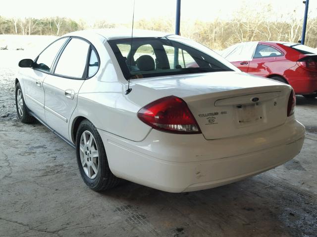 1FAFP53U37A116949 - 2007 FORD TAURUS SE WHITE photo 3