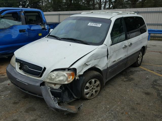 KNDUP131X46601538 - 2004 KIA SEDONA EX WHITE photo 2