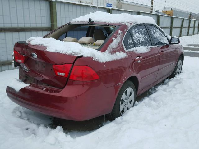 KNAGG4A86A5384065 - 2010 KIA OPTIMA LX RED photo 4