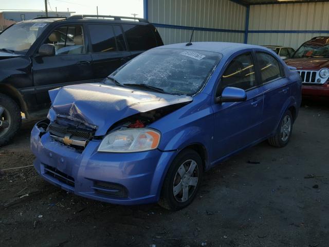 KL1TD56E89B611355 - 2009 CHEVROLET AVEO LS BLUE photo 2