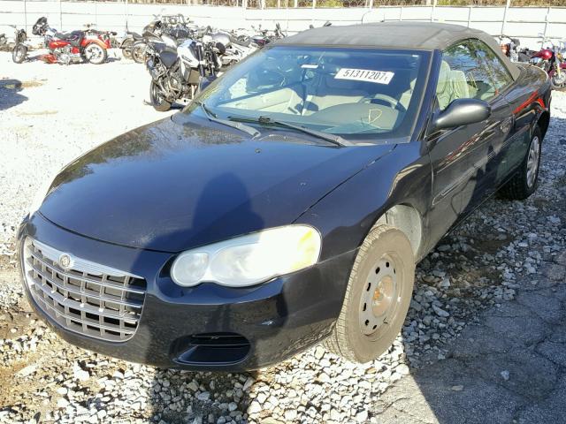 1C3EL45X56N250375 - 2006 CHRYSLER SEBRING BLACK photo 2