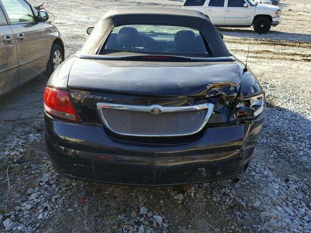 1C3EL45X56N250375 - 2006 CHRYSLER SEBRING BLACK photo 9