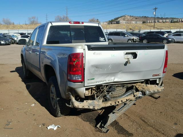 3GTXKWE24AG298345 - 2010 GMC SIERRA K15 SILVER photo 3