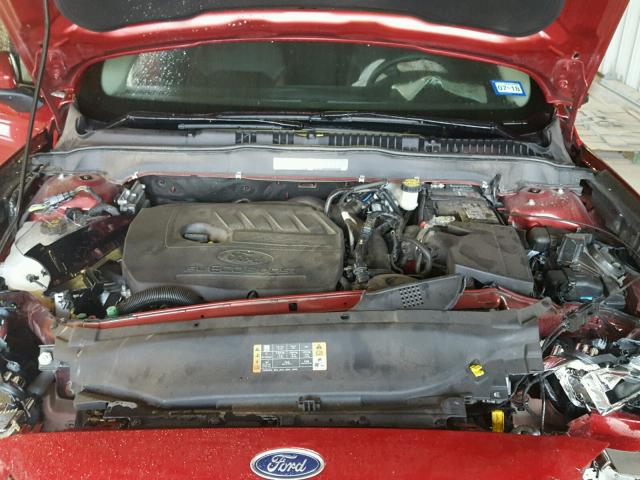 3FA6P0HD5HR167453 - 2017 FORD FUSION SE RED photo 7