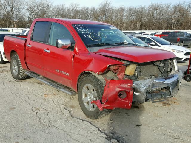 1N6BA07D59N317025 - 2009 NISSAN TITAN XE RED photo 1