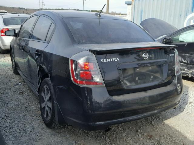 3N1AB6AP5CL774378 - 2012 NISSAN SENTRA 2.0 BLACK photo 3