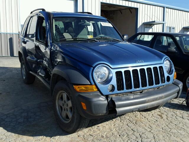 1J4GL48KX6W205800 - 2006 JEEP LIBERTY SP BLUE photo 1