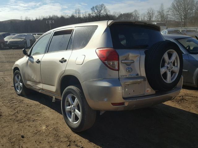 JTMBD33V586080751 - 2008 TOYOTA RAV4 GOLD photo 3