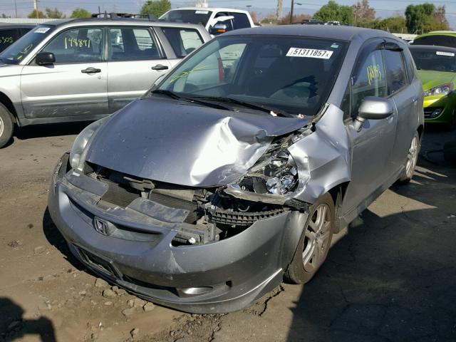 JHMGD38697S030642 - 2007 HONDA FIT S SILVER photo 2