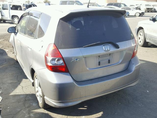 JHMGD38697S030642 - 2007 HONDA FIT S SILVER photo 3