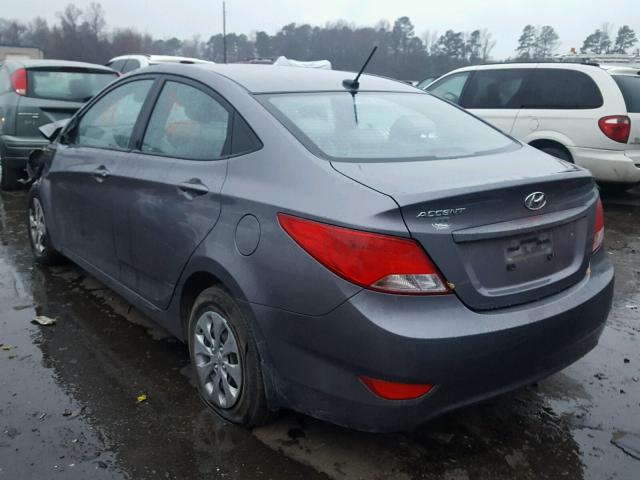 KMHCT4AEXFU867523 - 2015 HYUNDAI ACCENT SILVER photo 3