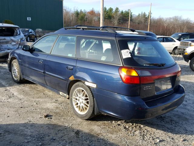 4S3BH625X47300459 - 2004 SUBARU LEGACY L S BLUE photo 3