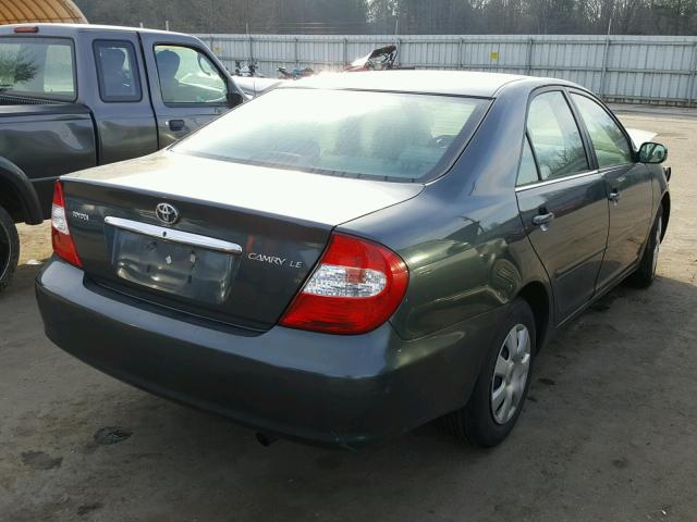 4T1BE32K73U718258 - 2003 TOYOTA CAMRY LE GREEN photo 4