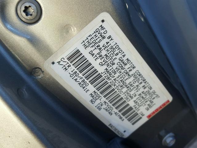 JT2BF22K5V0077383 - 1997 TOYOTA CAMRY LE GRAY photo 10