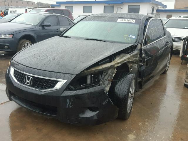 1HGCS12729A020184 - 2009 HONDA ACCORD EX BLACK photo 2