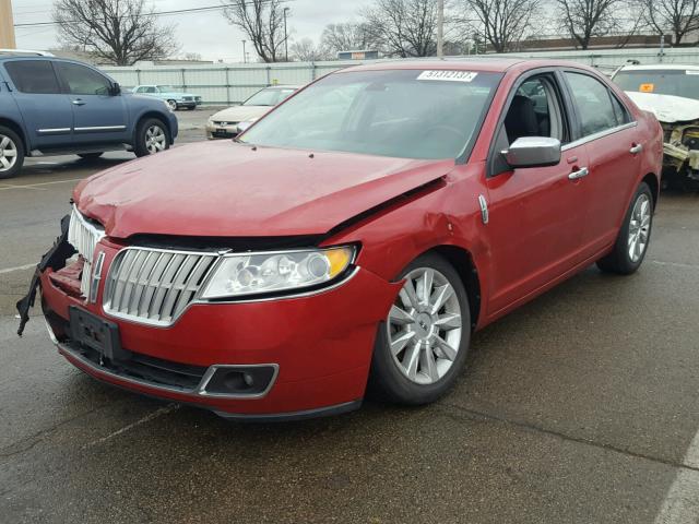 3LNHL2GCXAR751335 - 2010 LINCOLN MKZ RED photo 2