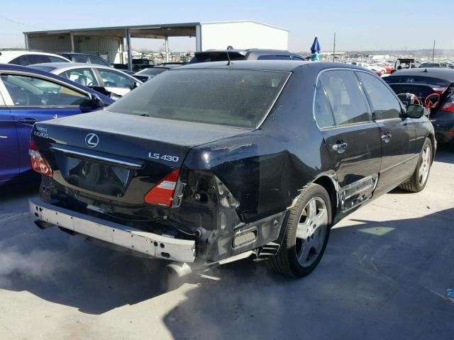 JTHBN36F255022128 - 2005 LEXUS LS 430 BLACK photo 4