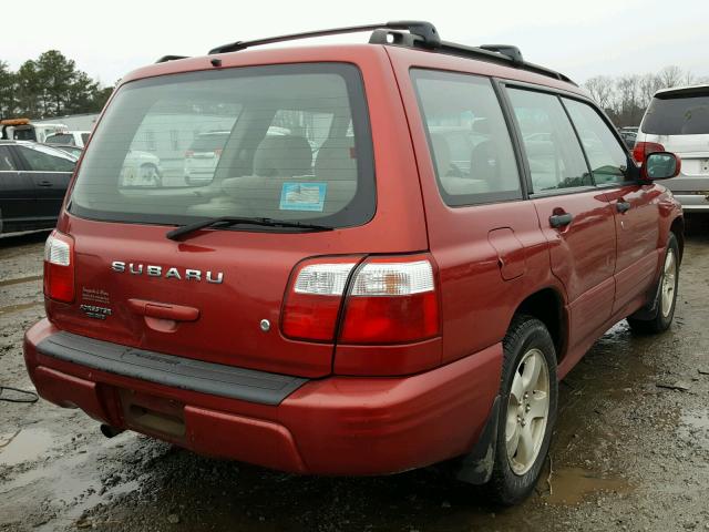 JF1SF656X1H752322 - 2001 SUBARU FORESTER S RED photo 4