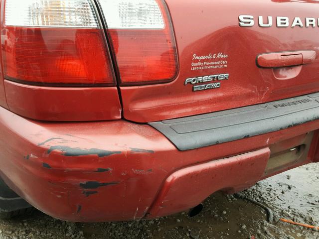 JF1SF656X1H752322 - 2001 SUBARU FORESTER S RED photo 9