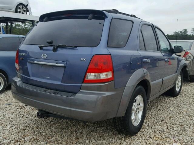 KNDJD733555343467 - 2005 KIA SORENTO EX BLUE photo 4