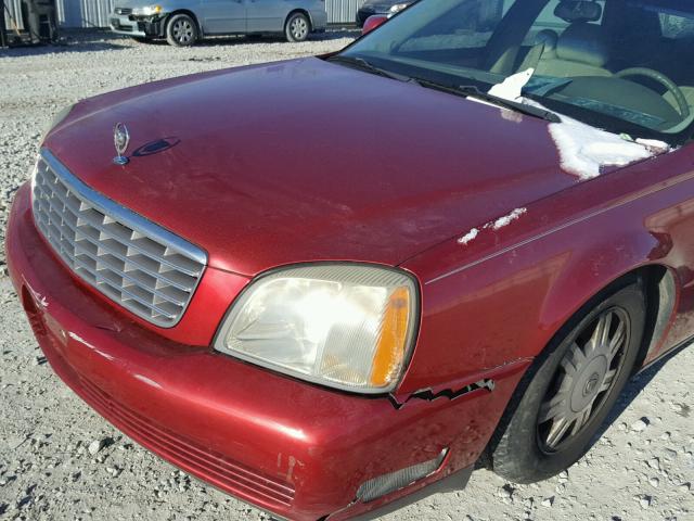 1G6KD54Y44U107435 - 2004 CADILLAC DEVILLE RED photo 10