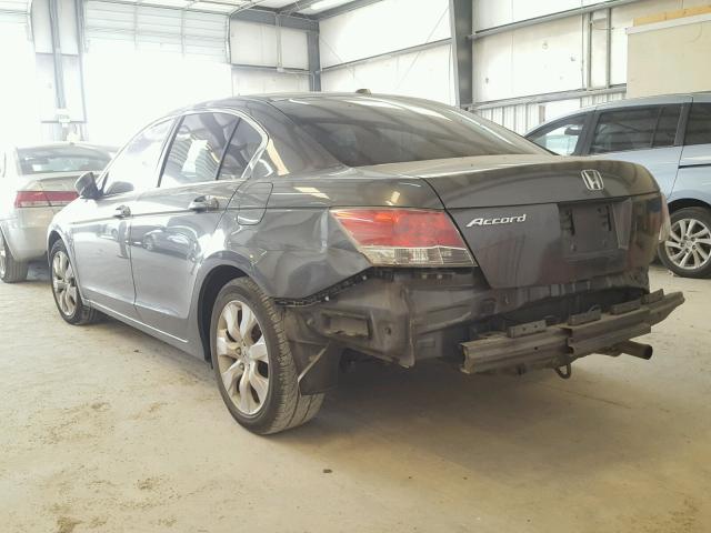 1HGCP26809A012613 - 2009 HONDA ACCORD EXL GRAY photo 3