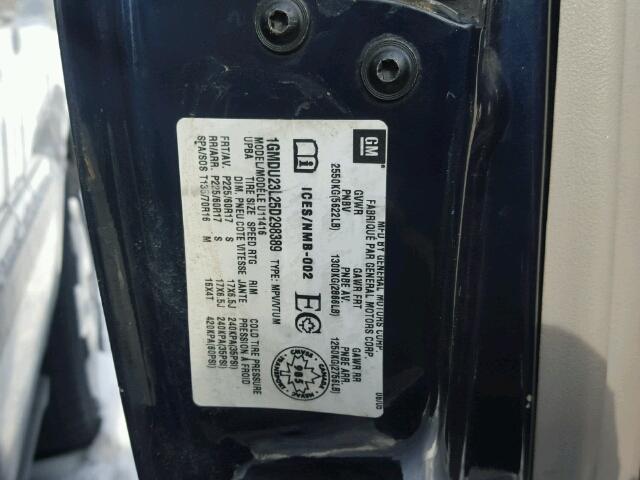 1GMDU23L25D298389 - 2005 PONTIAC MONTANA SV BLUE photo 10