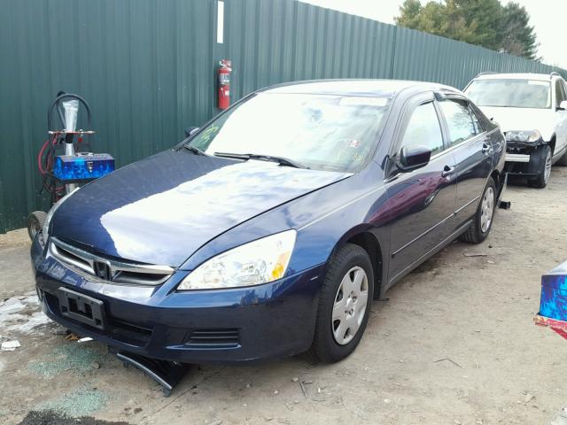 1HGCM56467A002527 - 2007 HONDA ACCORD LX BLUE photo 2