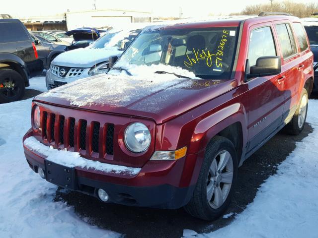 1C4NJRFB1CD556265 - 2012 JEEP PATRIOT LA RED photo 2