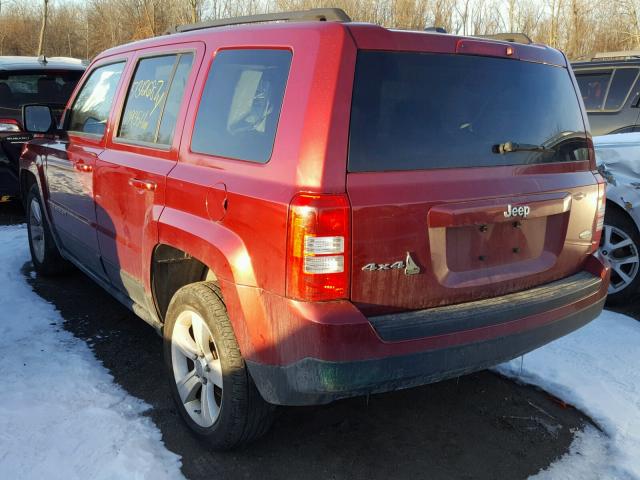 1C4NJRFB1CD556265 - 2012 JEEP PATRIOT LA RED photo 3