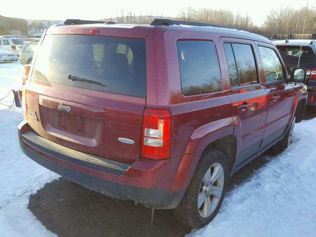 1C4NJRFB1CD556265 - 2012 JEEP PATRIOT LA RED photo 4