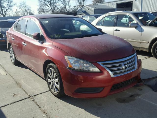 3N1AB7AP1DL758993 - 2013 NISSAN SENTRA S RED photo 1