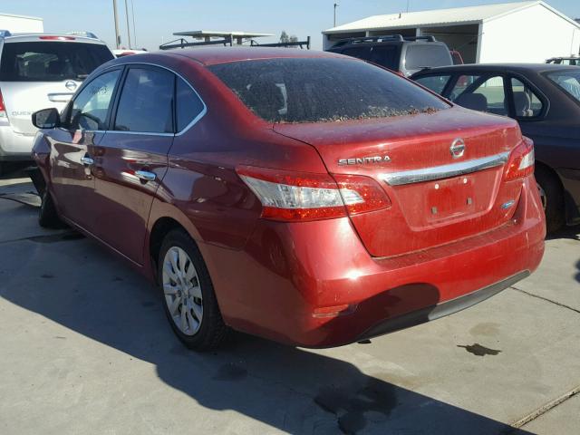 3N1AB7AP1DL758993 - 2013 NISSAN SENTRA S RED photo 3