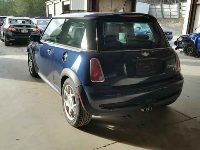 WMWRE33536TJ40971 - 2006 MINI COOPER S BLUE photo 3