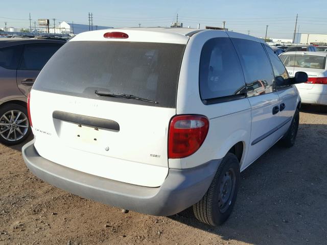 1B8GP253X2B579347 - 2002 DODGE CARAVAN SE WHITE photo 4