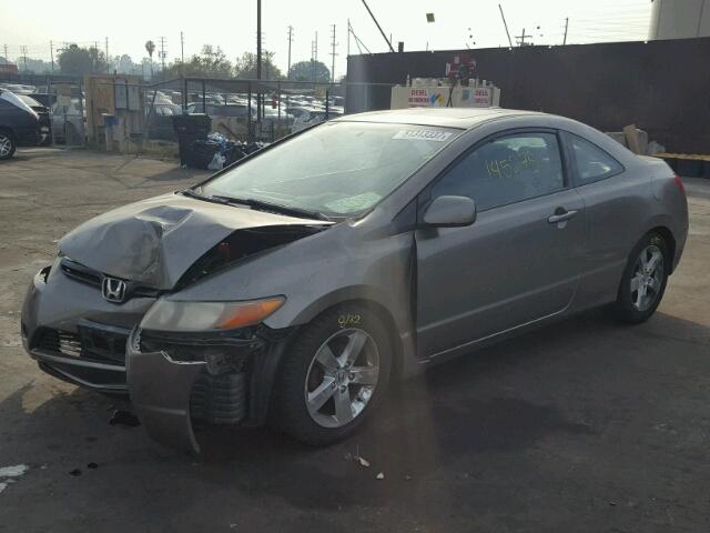 2HGFG12896H517592 - 2006 HONDA CIVIC EX GRAY photo 2