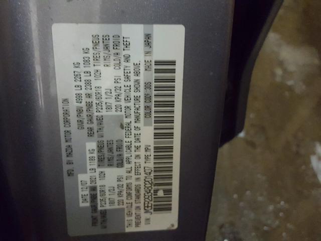 JM3ER293480201407 - 2008 MAZDA CX-7 GRAY photo 10